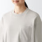 추가이미지5([무인양품]  여성 스무스 편직 와이드 긴소매 티셔츠 (오버핏 반팔))