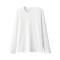 추가이미지6([무인양품]  여성 스트레치 리브 크루넥 긴소매 티셔츠 (오버핏 반팔))