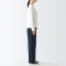 추가이미지1([무인양품] 여성 스트레치 치노 와이드 팬츠 밑아래 73cm (와이드팬츠))