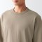 추가이미지5([무인양품]  남성 태번수 저지 긴소매 티셔츠 (오버핏 반팔))