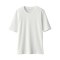 추가이미지5([무인양품]  여성 스트레치 리브 크루넥 5부소매 티셔츠 (오버핏 반팔))
