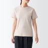 [무인양품]  여성 스무스 편직 크루넥 반소매 티셔츠 (오버핏 반팔) 상품이미지
