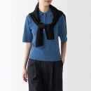 여성 · UV 컷 리브 · 5부소매 폴로 스웨터