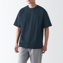 [무인양품]  남성 UV 컷 흡한속건 반소매 티셔츠 (오버핏 반팔)