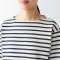 추가이미지4([무인양품]  여성 태번수 보트넥 긴소매 티셔츠 (오버핏 반팔))