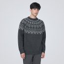 남성 · 메리노 울 자카드 패턴 · 크루넥 스웨터