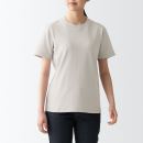 [무인양품]  여성 스무스 편직 크루넥 반소매 티셔츠 (오버핏 반팔)