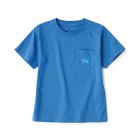 키즈 · 동물 자수 · 포켓 반소매 티셔츠 SMOKY BLUE