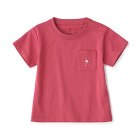 베이비 · 동물 자수 · 포켓 반소매 티셔츠 SMOKY PINK