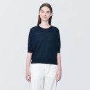 여성 · UV 컷 헴프 혼방 · 크루넥 5부소매 스웨터