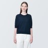여성 · UV 컷 헴프 혼방 · 크루넥 5부소매 스웨터 상품이미지