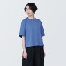 [무인양품]  여성 시원한 UV 컷 와이드 반소매 티셔츠 (오버핏 반팔)