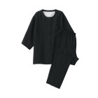 [무인양품] 여성 풍기에서 만든 인견 7부소매 파자마 (여름잠옷) BLACK